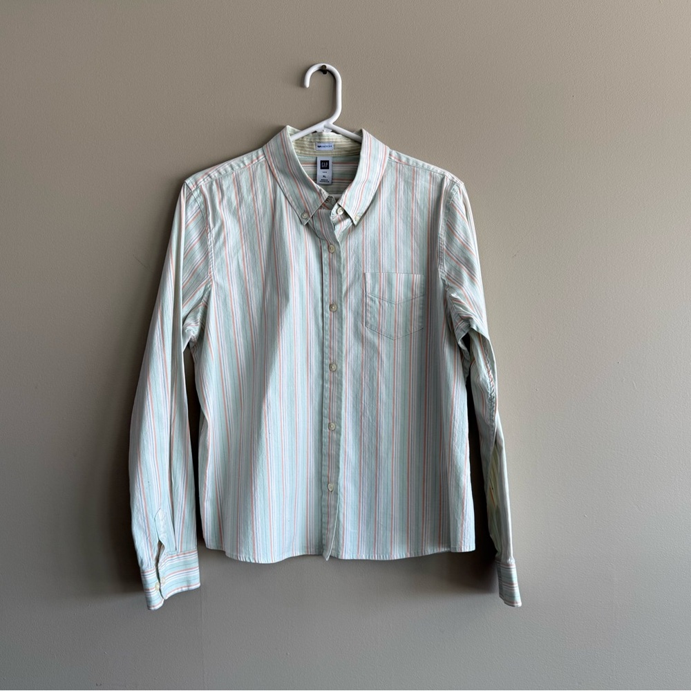 GAP Multicolor Striped Button Down Shirt